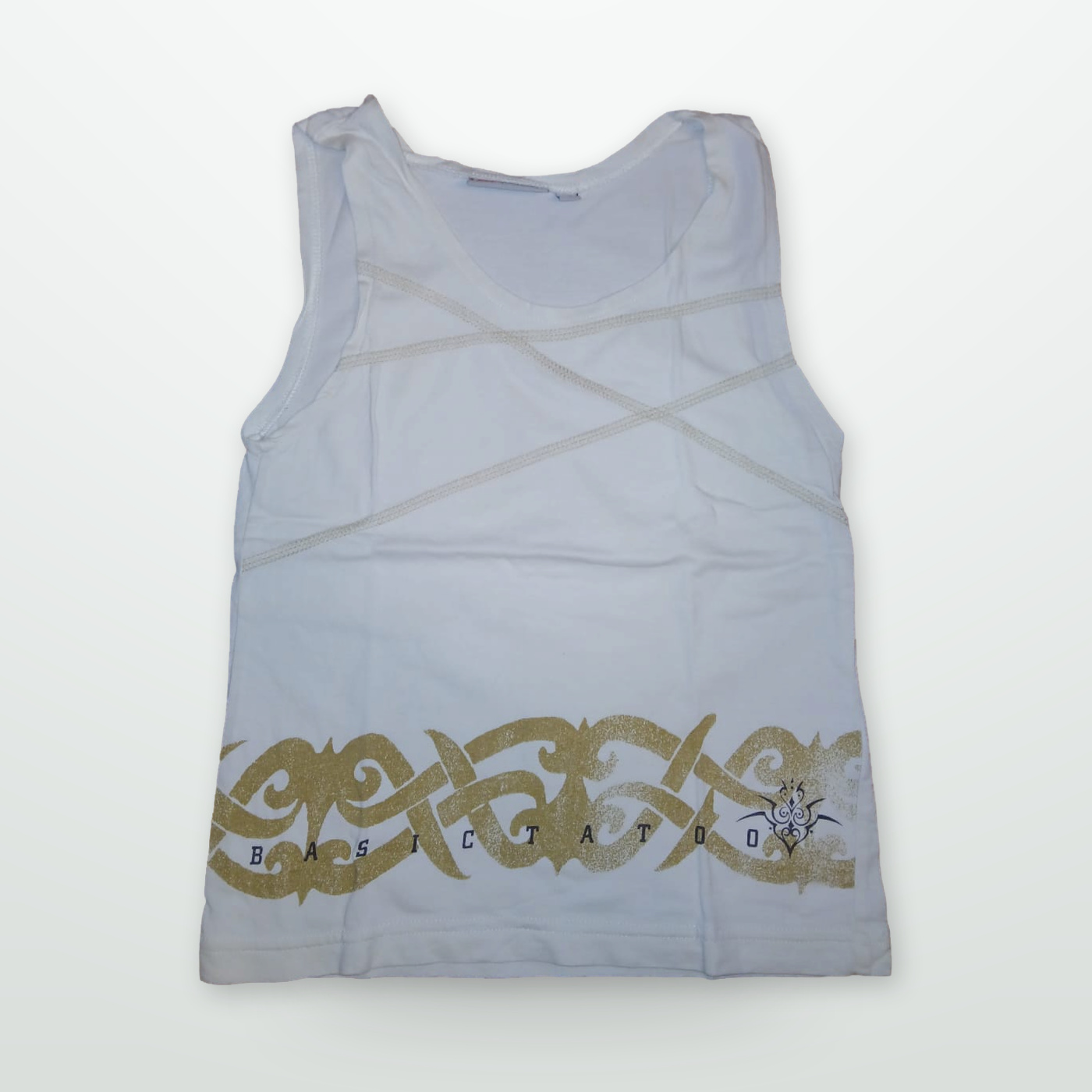 Beiges Top mit Druck
