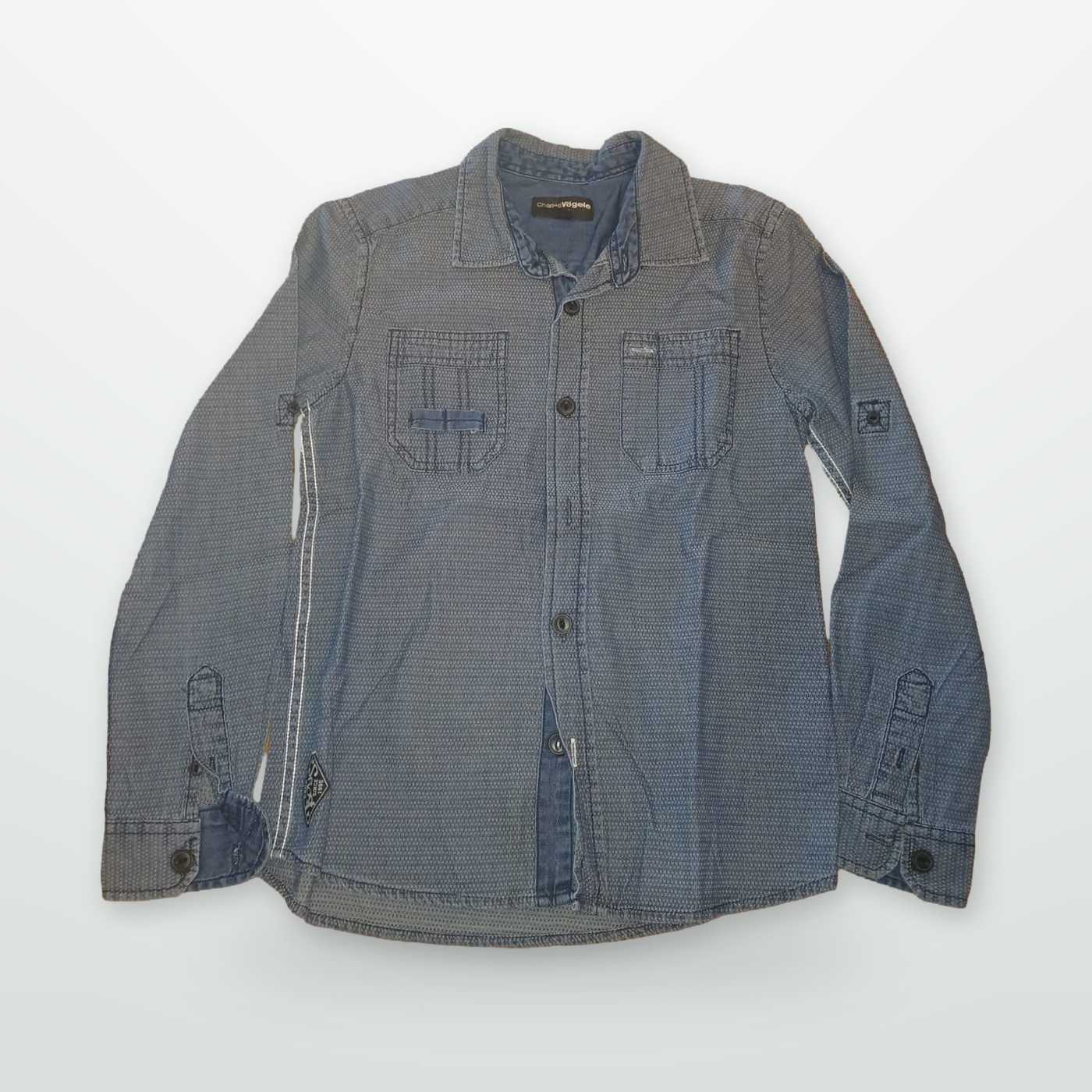 Langarmhemd im Denim-Look